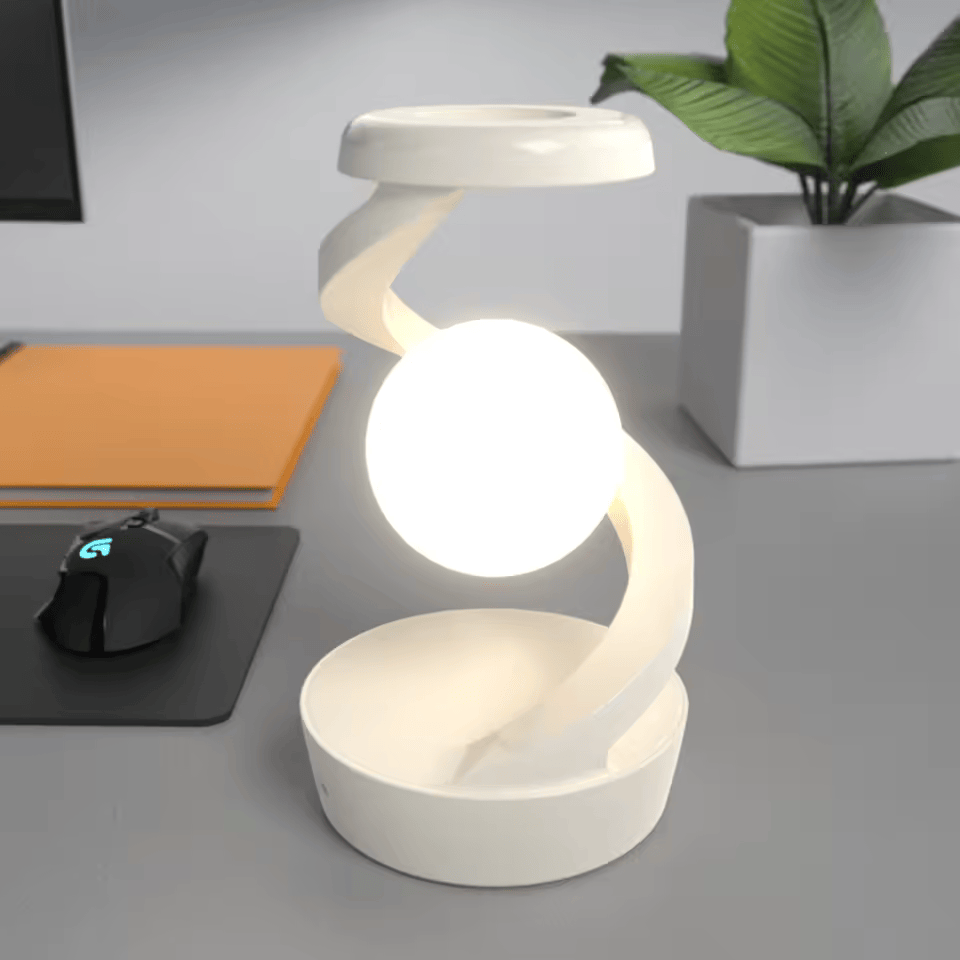 Lámpara Flotante Inteligente con Rotación 360°,  Luz RGB Personalizable